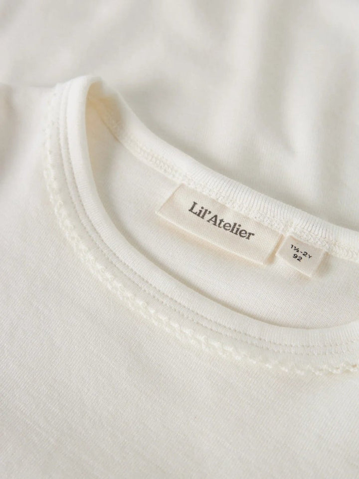 Lil Atelier Mini GAYO KOJ SLIM topp - Coconut Milk | Torgunns Barneklær AS