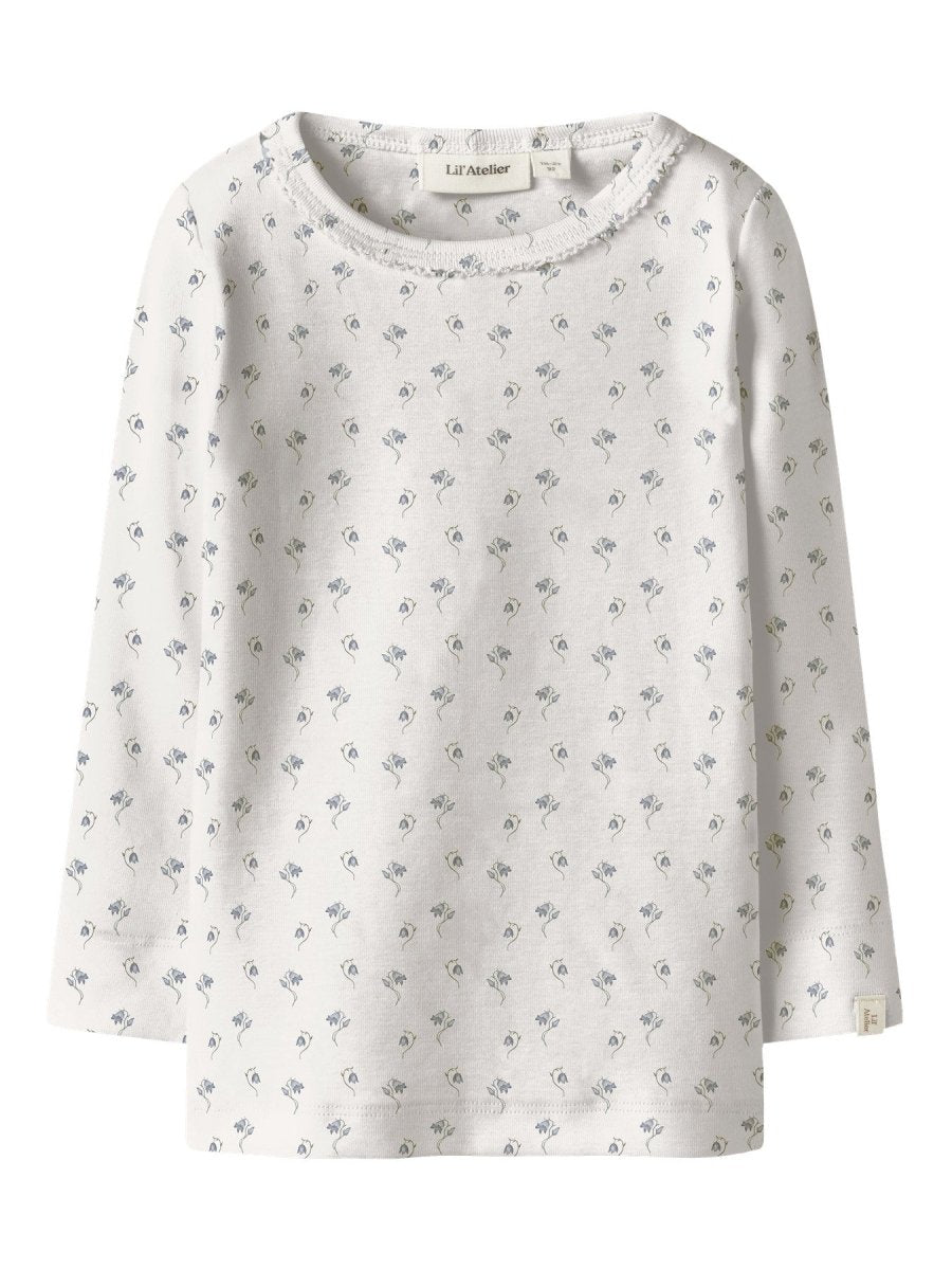 Lil' Atelier Mini GAYO SAG LS SLIM TOP - Coconut Milk | Blåklokke | Torgunns Barneklær AS