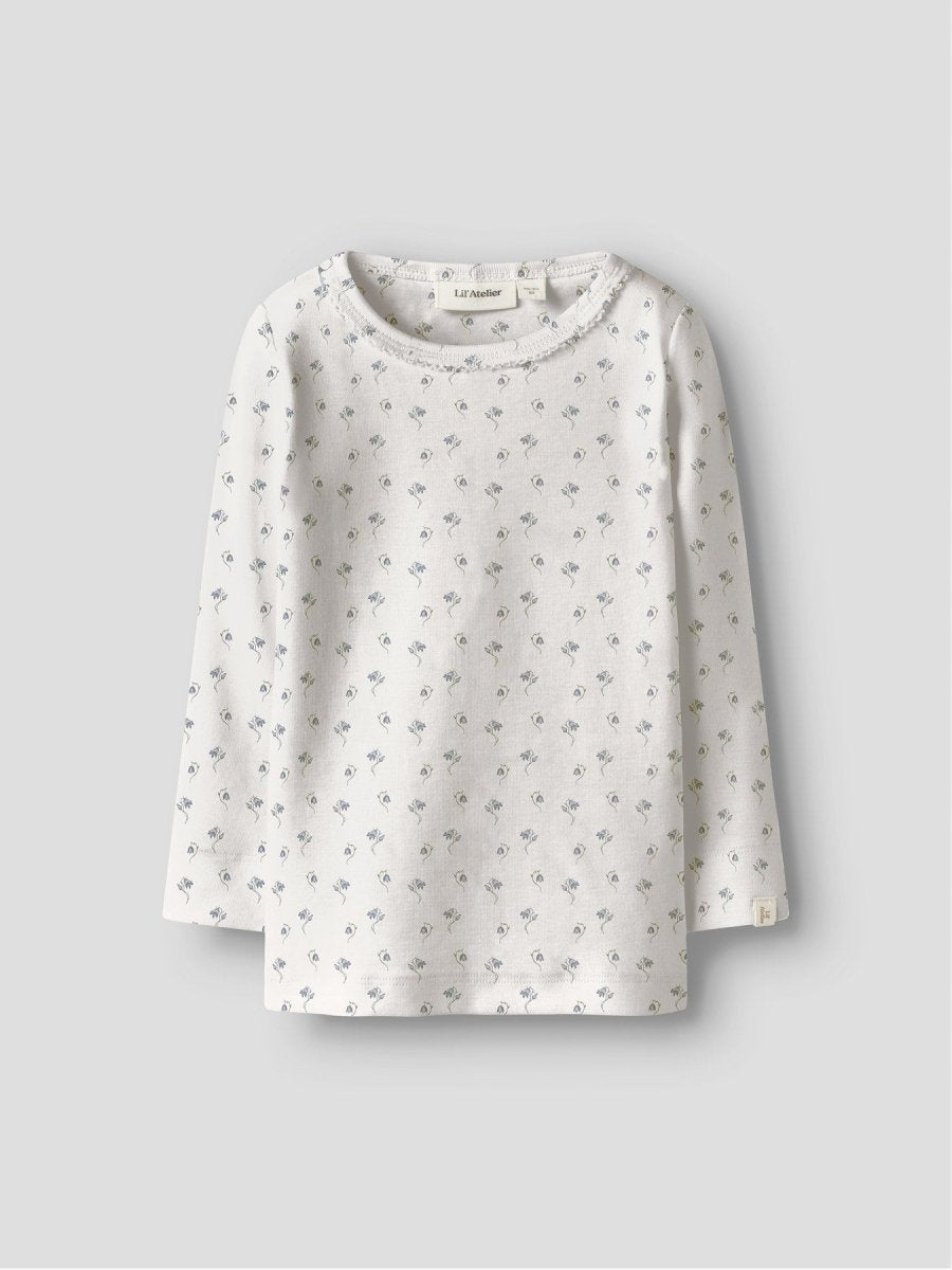 Lil' Atelier Mini GAYO SAG LS SLIM TOP - Coconut Milk | Blåklokke | Torgunns Barneklær AS
