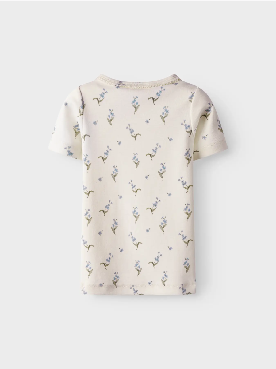 Lil' Atelier Mini GAYO SIG SS SLIM TOP - Coconut Milk | FORGET ME NOT | Torgunns Barneklær AS