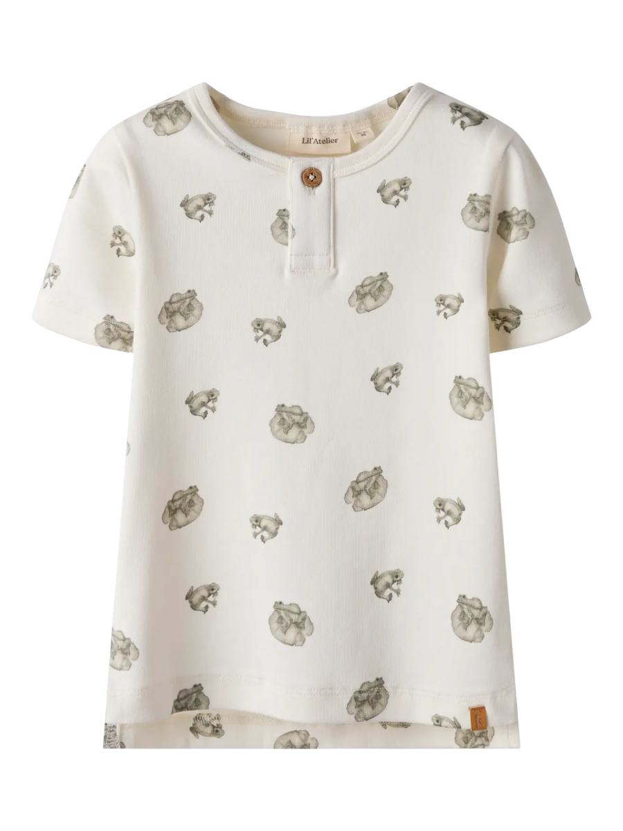 Lil' Atelier Mini GAYO SIL SS SLIM TOP - Coconut Milk | FROG | Torgunns Barneklær AS