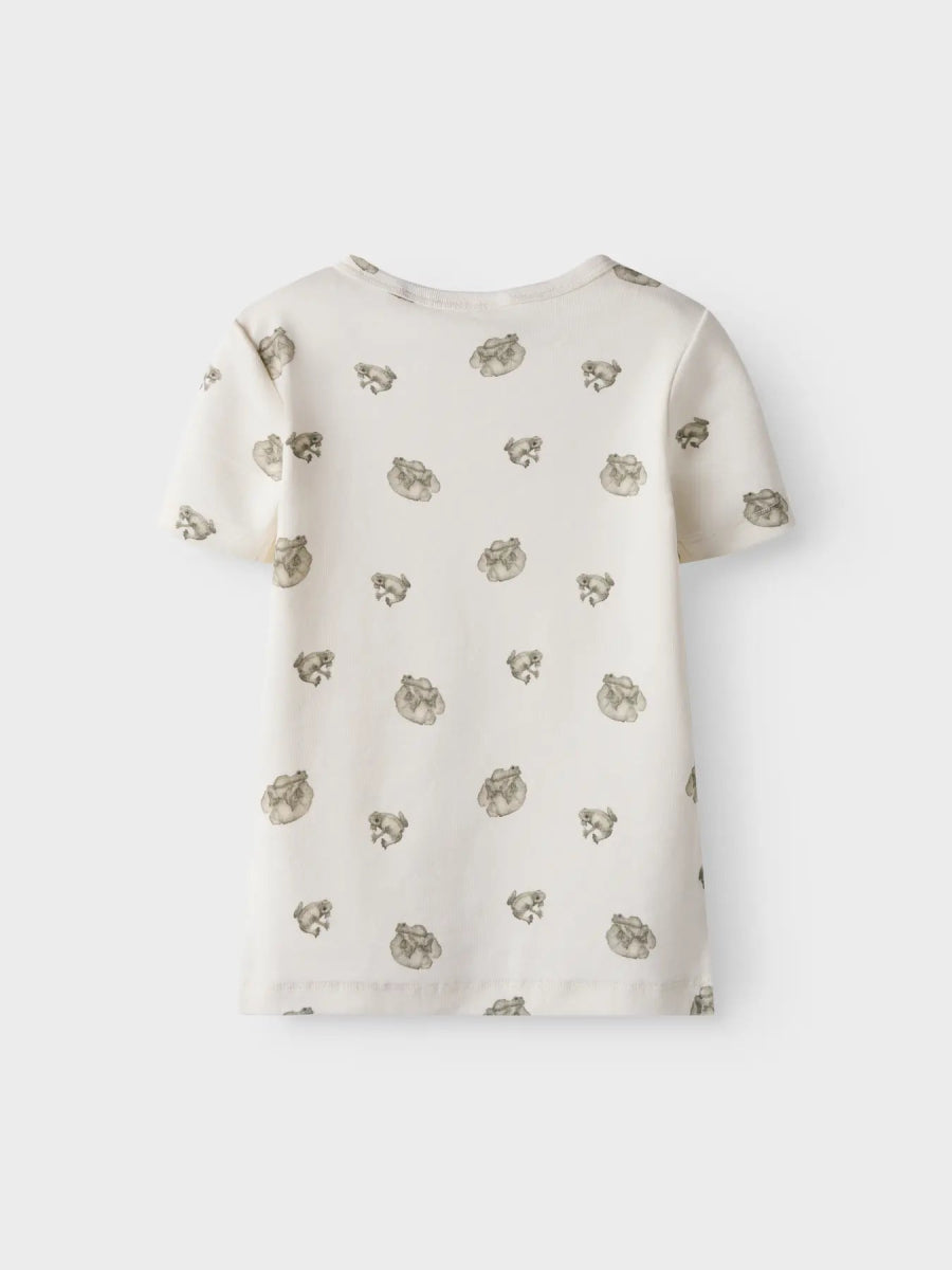 Lil' Atelier Mini GAYO SIL SS SLIM TOP - Coconut Milk | FROG | Torgunns Barneklær AS