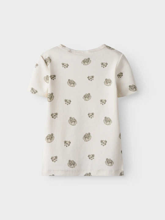 Lil' Atelier Mini GAYO SIL SS SLIM TOP - Coconut Milk | FROG | Torgunns Barneklær AS