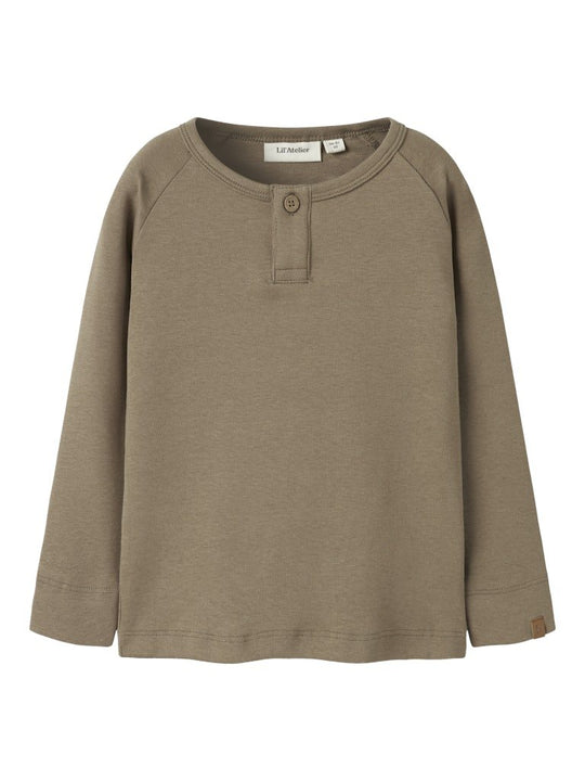Lil' Atelier Mini GAYO SIM LS SLIM TOP - Sepia Tint | Torgunns Barneklær AS
