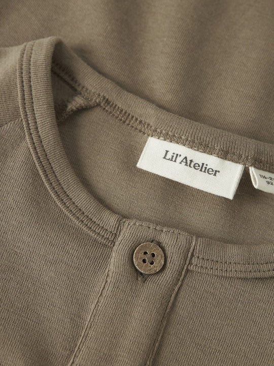 Lil' Atelier Mini GAYO SIM LS SLIM TOP - Sepia Tint | Torgunns Barneklær AS