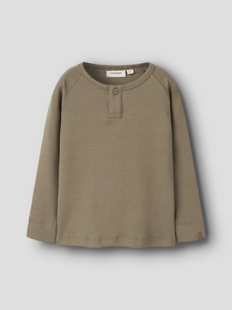 Lil' Atelier Mini GAYO SIM LS SLIM TOP - Sepia Tint | Torgunns Barneklær AS