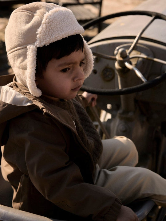 Lil' Atelier Mini GOLO NEO vanntett overgangsjakke - Shitake | Torgunns Barneklær AS