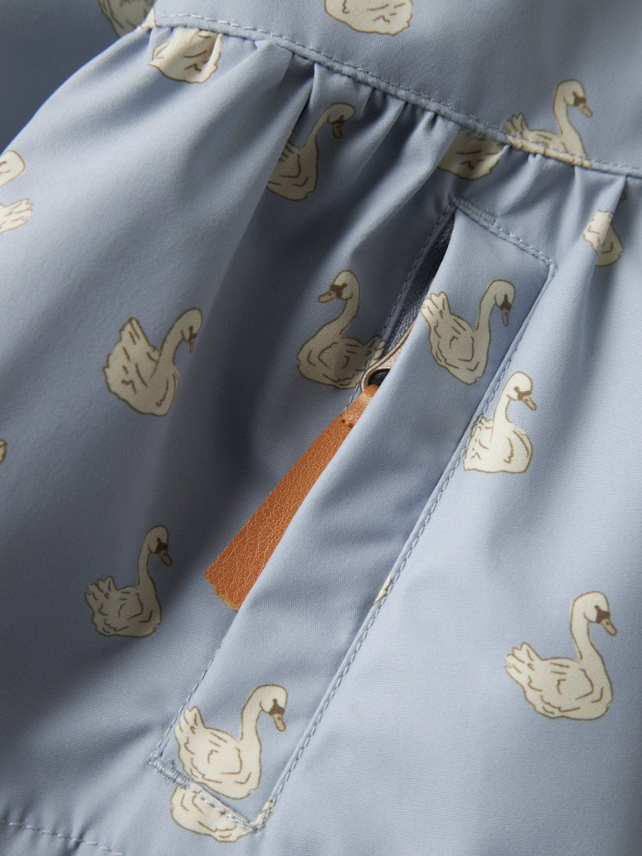 Lil' Atelier Mini GUDRUN vanntett overgangsjakke - Zen Blue | SWAN | Torgunns Barneklær AS