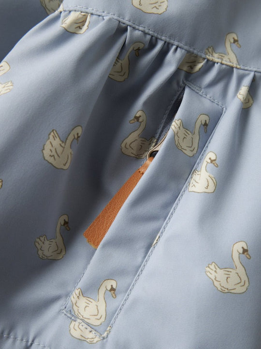 Lil' Atelier Mini GUDRUN vanntett overgangsjakke - Zen Blue | SWAN | Torgunns Barneklær AS