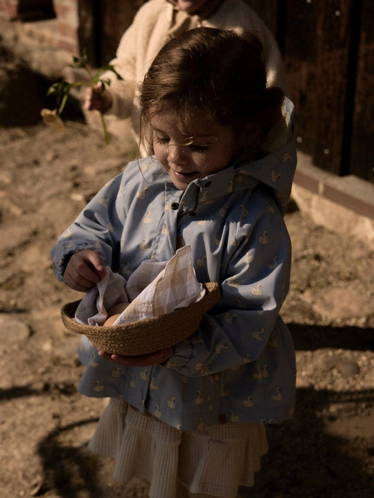 Lil' Atelier Mini GUDRUN vanntett overgangsjakke - Zen Blue | SWAN | Torgunns Barneklær AS