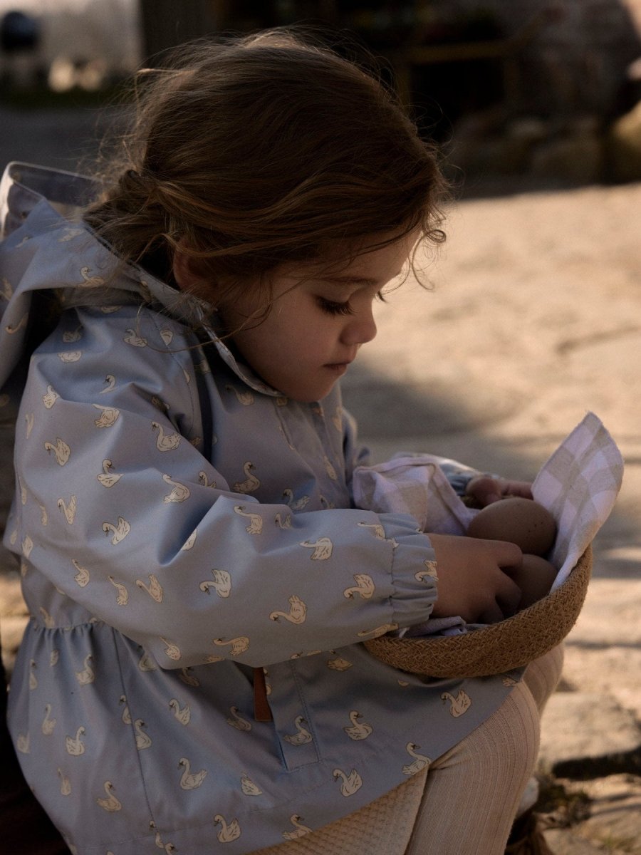 Lil' Atelier Mini GUDRUN vanntett overgangsjakke - Zen Blue | SWAN | Torgunns Barneklær AS