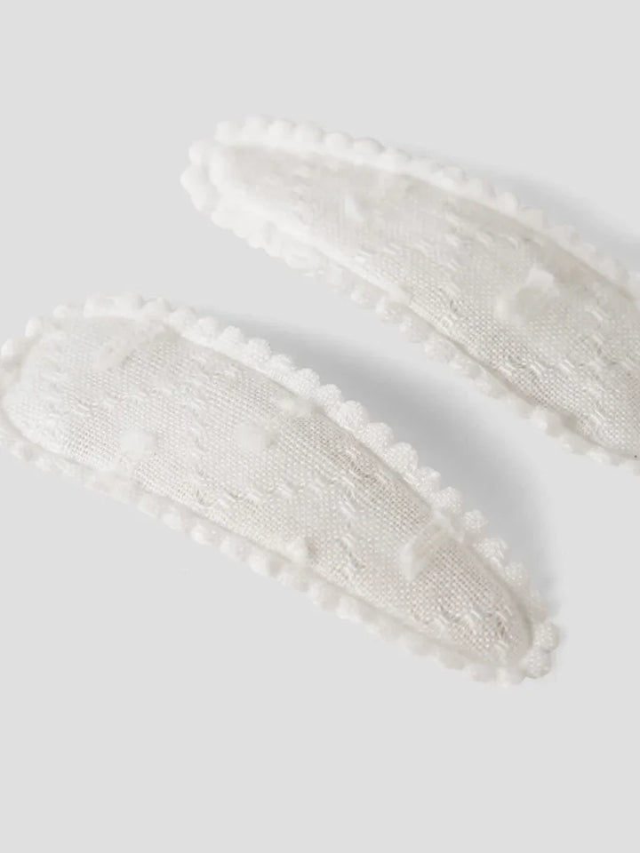 Lil Atelier Mini HACE hårspenner 2 - pk - Coconut Milk | Torgunns Barneklær AS