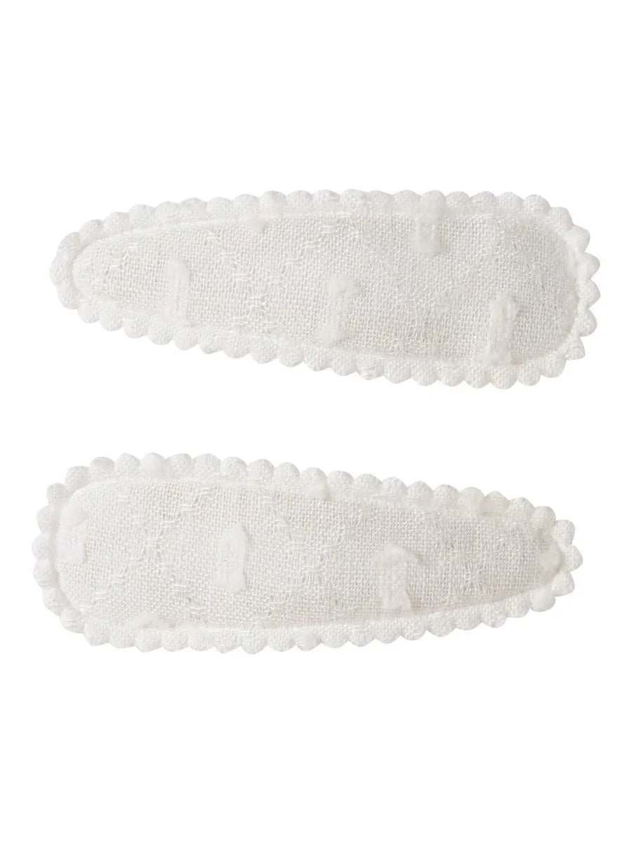 Lil Atelier Mini HACE hårspenner 2 - pk - Coconut Milk | Torgunns Barneklær AS