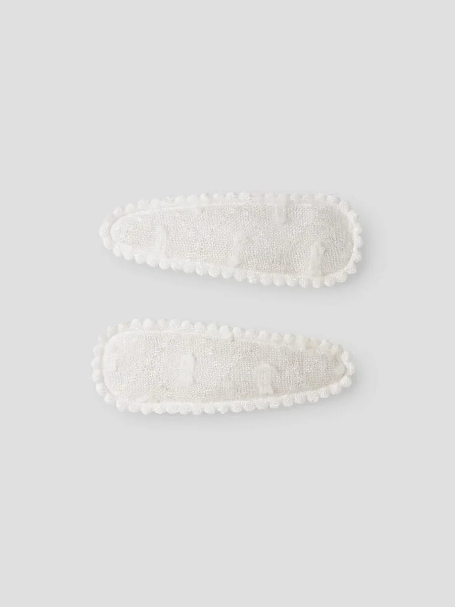 Lil Atelier Mini HACE hårspenner 2 - pk - Coconut Milk | Torgunns Barneklær AS