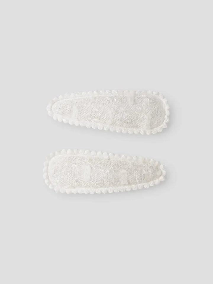 Lil Atelier Mini HACE hårspenner 2 - pk - Coconut Milk | Torgunns Barneklær AS