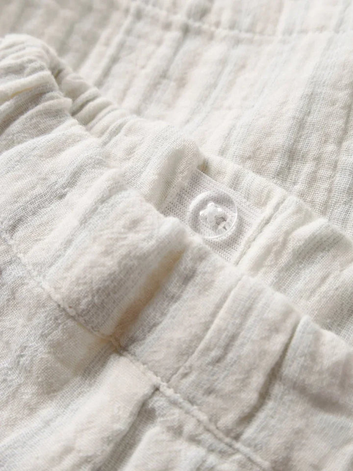 Lil Atelier Mini HAGI LOOSE shorts - Coconut Milk | Dusty Blue | Torgunns Barneklær AS