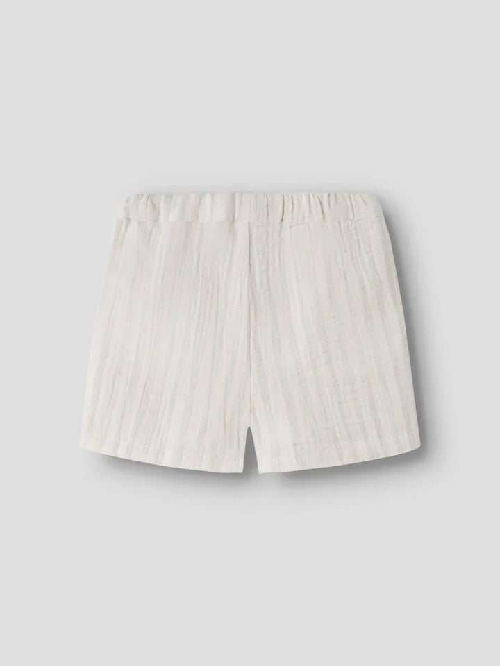 Lil Atelier Mini HAGI LOOSE shorts - Coconut Milk | Dusty Blue | Torgunns Barneklær AS
