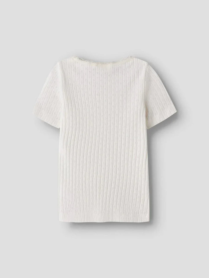 Lil Atelier Mini HALDIS SLIM topp - Coconut Milk | Torgunns Barneklær AS