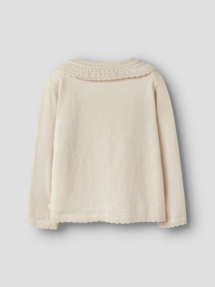 Lil Atelier Mini HAO strikket cardigan - Coconut Milk | Torgunns Barneklær AS