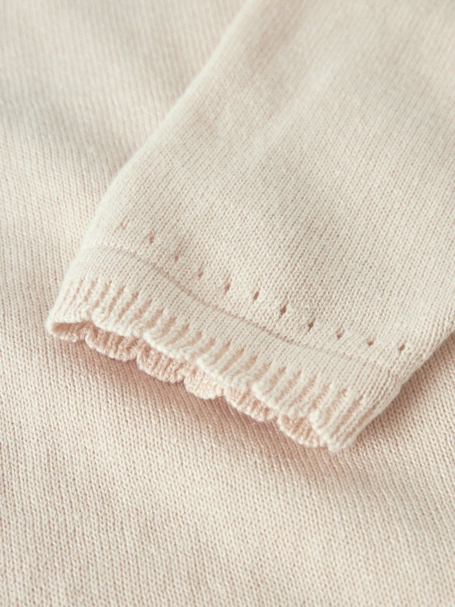 Lil Atelier Mini HAO strikket cardigan - Coconut Milk | Torgunns Barneklær AS