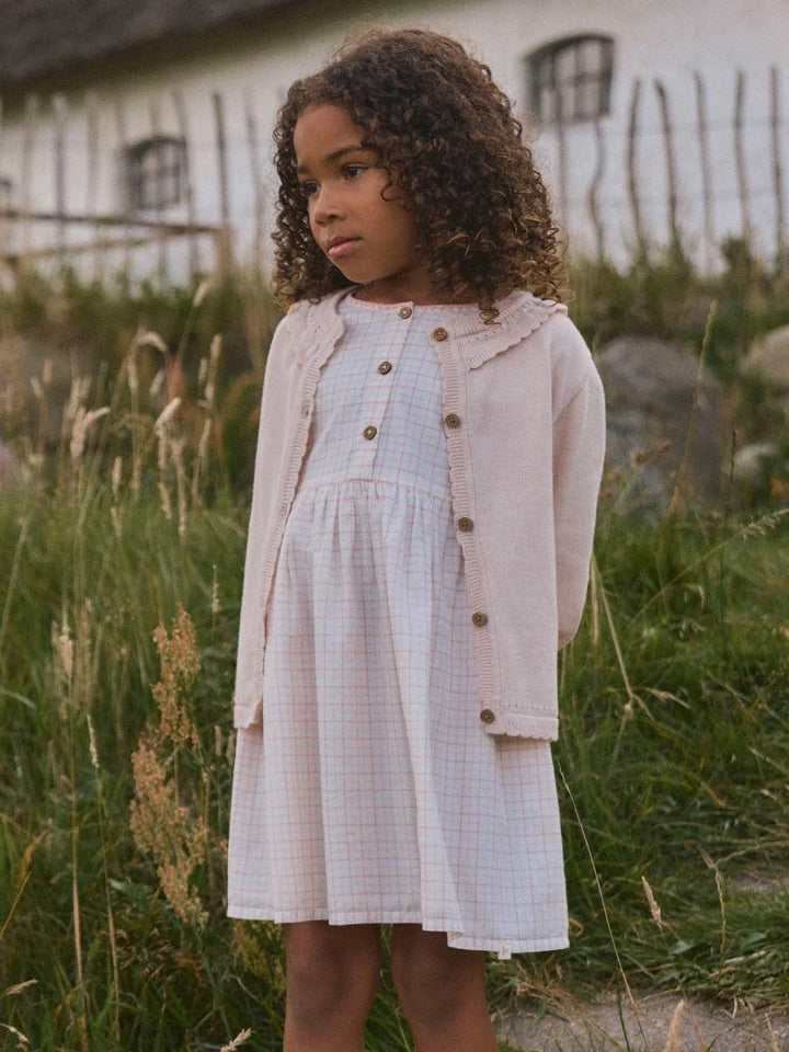 Lil Atelier Mini HEDDA kjole - Coconut Milk | Rose Tan | Torgunns Barneklær AS