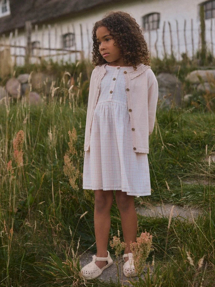 Lil Atelier Mini HEDDA kjole - Coconut Milk | Rose Tan | Torgunns Barneklær AS