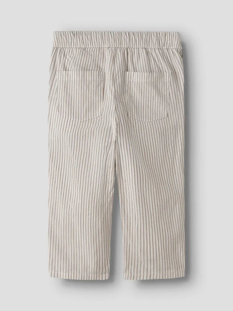 Lil Atelier Mini HELO LOOSE bukse - Coconut Milk - Coca Mocha | Torgunns Barneklær AS