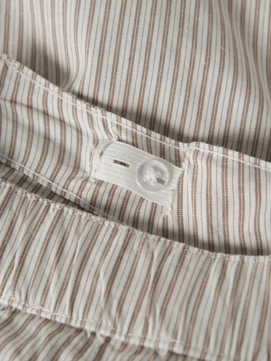 Lil Atelier Mini HELO LOOSE bukse - Coconut Milk - Coca Mocha | Torgunns Barneklær AS