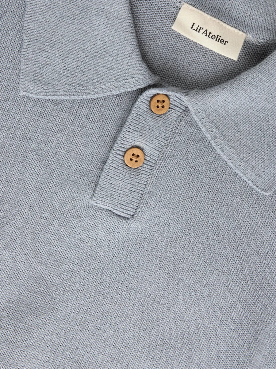 Lil' Atelier mini HITOS strikkepolo - Sleet | Torgunns Barneklær AS