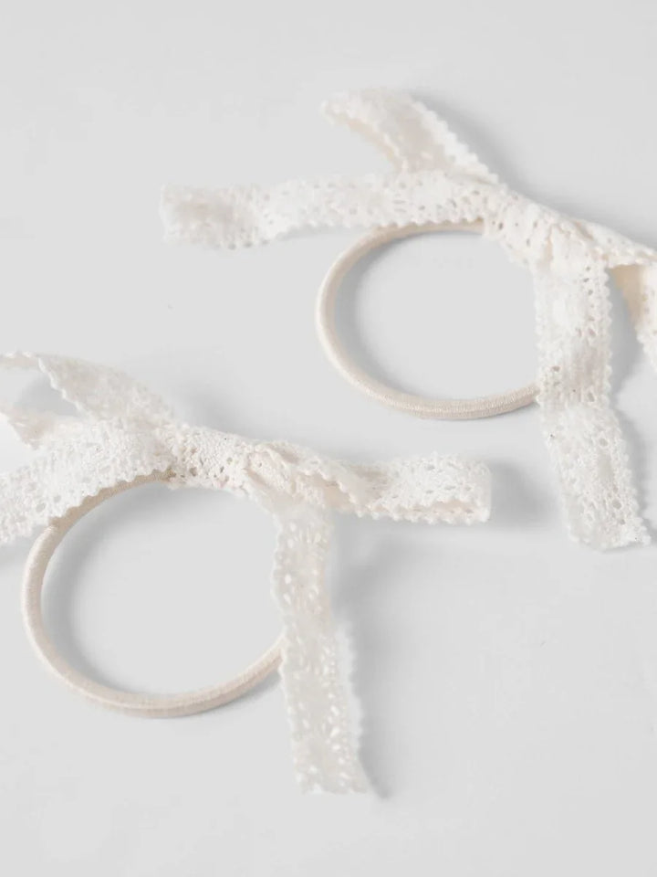 Lil Atelier Mini HUA 2pk hårstrikk - Coconut Milk | Torgunns Barneklær AS