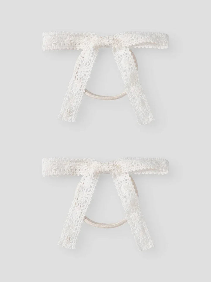 Lil Atelier Mini HUA 2pk hårstrikk - Coconut Milk | Torgunns Barneklær AS