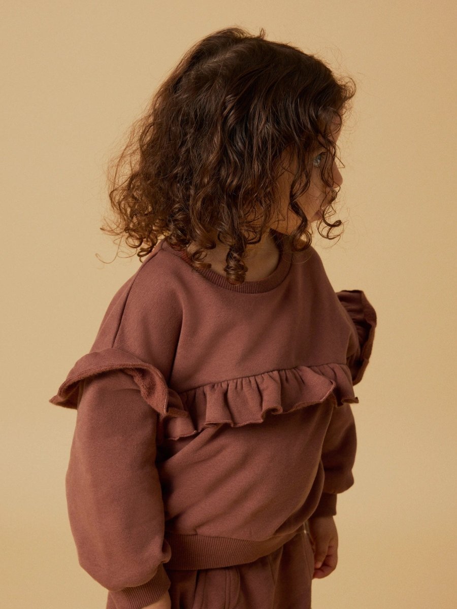 Lil' Atelier Mini ILONDON RIK LS LOOSE SWEAT - Maple Syrup | Torgunns Barneklær AS