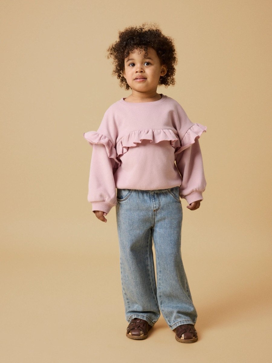 Lil' Atelier Mini ILONDON RIK LS LOOSE SWEAT - Zephyr | Torgunns Barneklær AS