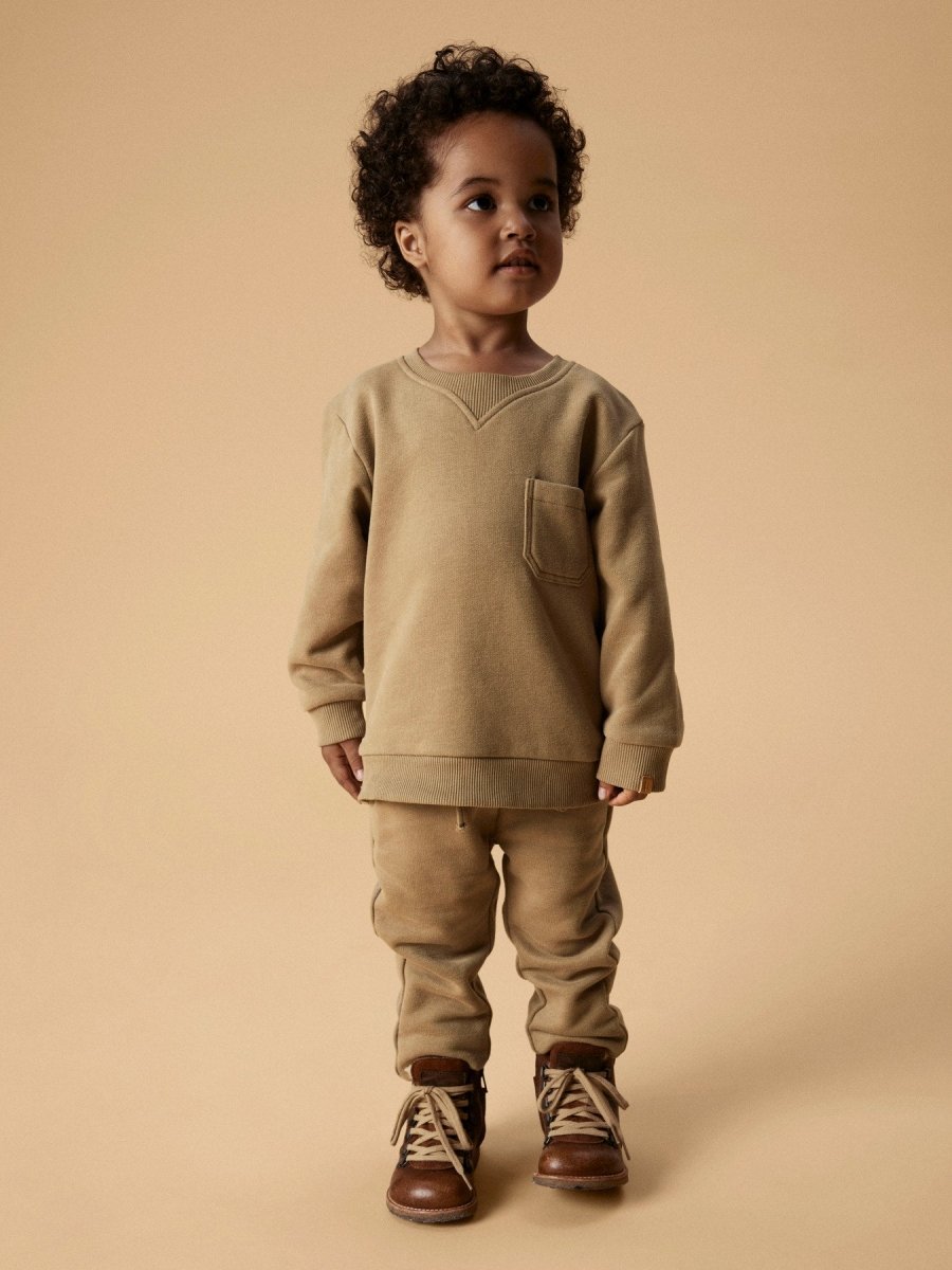 Lil' Atelier Mini ILONDON RIM LS LOOSE SWEAT - Sepia Tint | Torgunns Barneklær AS