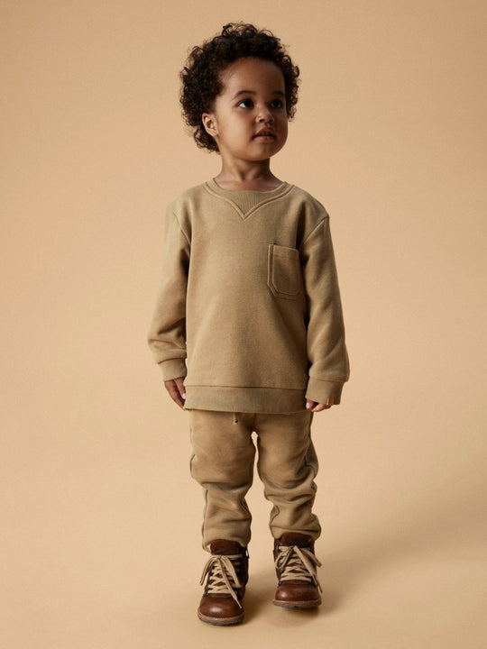 Lil' Atelier Mini ILONDON RIM LS LOOSE SWEAT - Sepia Tint | Torgunns Barneklær AS