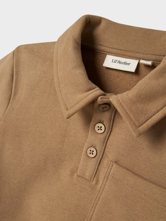 Lil' Atelier Mini ILONDON ROA LS LOOSE SWEAT - Sepia Tint | Torgunns Barneklær AS