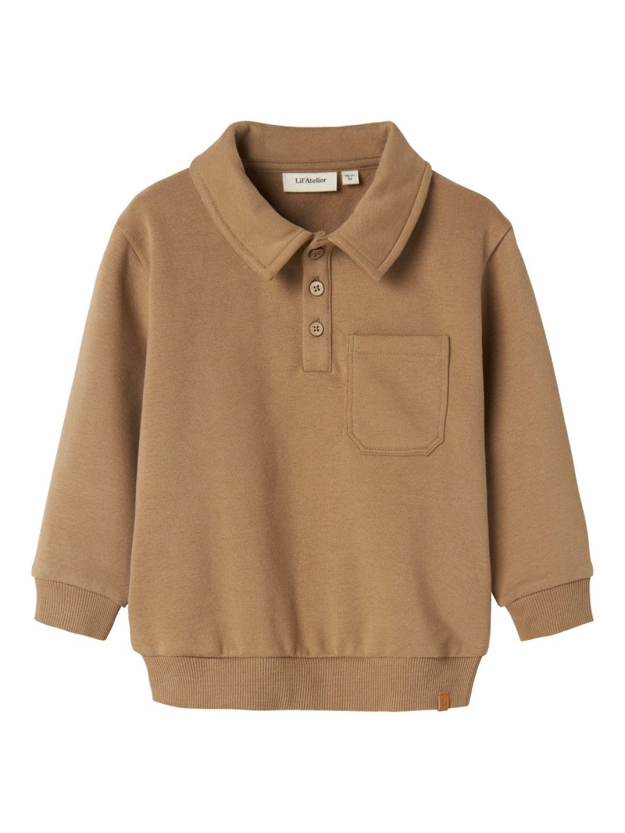 Lil' Atelier Mini ILONDON ROA LS LOOSE SWEAT - Sepia Tint | Torgunns Barneklær AS