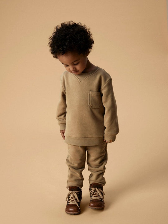 Lil' Atelier Mini ILONDON ROS SWEAT PANT - Sepia Tint | Torgunns Barneklær AS