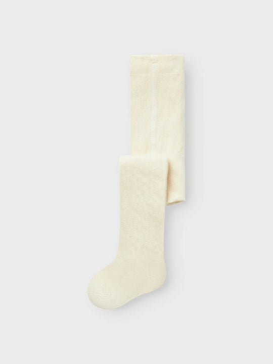 Lil' Atelier MINI ILSO ANA POINTELLE PANTYHOSE - Turtledove | Torgunns Barneklær AS