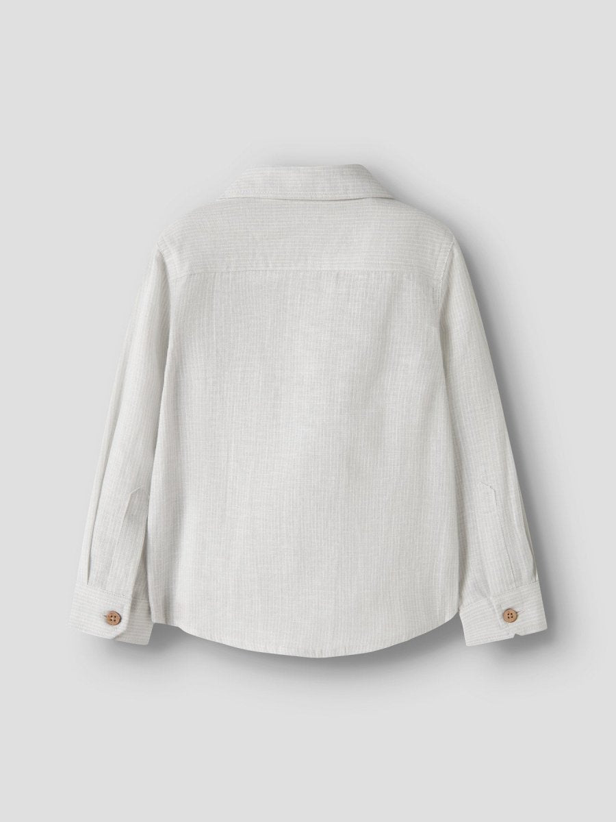 Lil Atelier Mini JESPER skjorte - Gray Dawn | Torgunns Barneklær AS