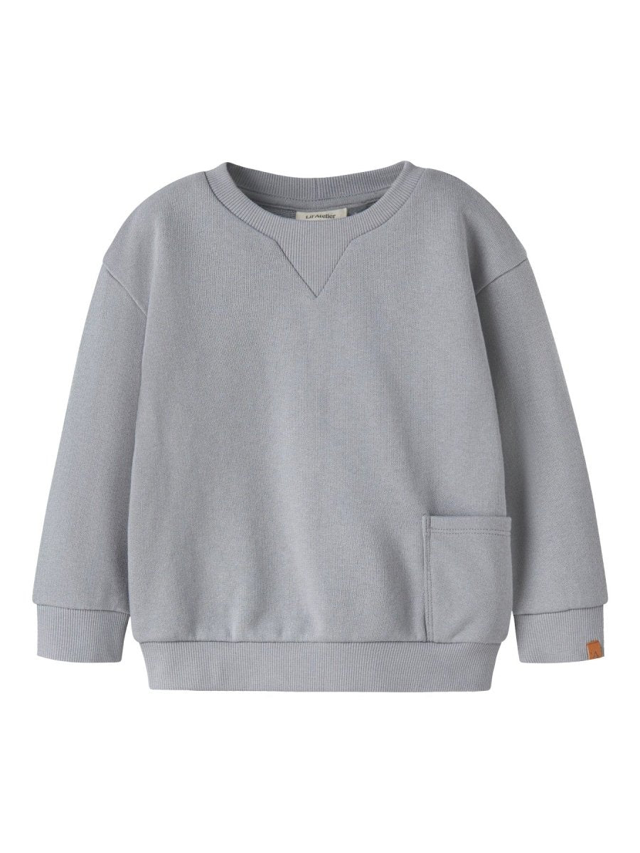 Lil' Atelier Mini JOBO AKI LS LOOSE SWEAT - Sleet | Torgunns Barneklær AS