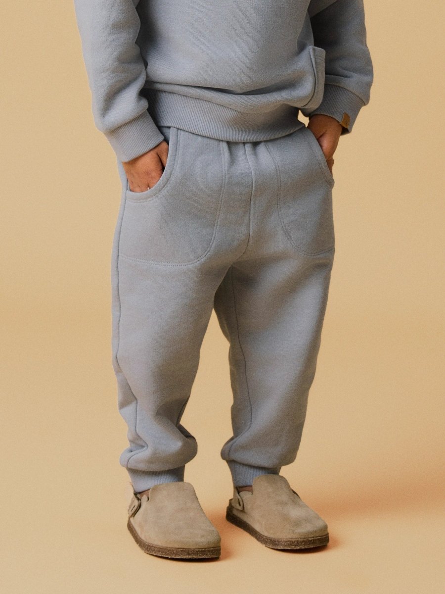Lil' Atelier Mini JOBO ASK LOOSE SWEAT PANT - Sleet | Torgunns Barneklær AS