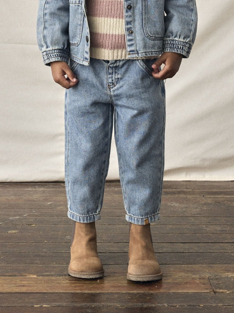 Lil' Atelier Mini KAROLE LOOSE JEANS - Medium Blue Denim | Torgunns Barneklær AS