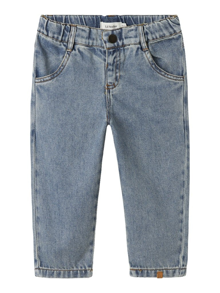 Lil' Atelier Mini KAROLE LOOSE JEANS - Medium Blue Denim | Torgunns Barneklær AS