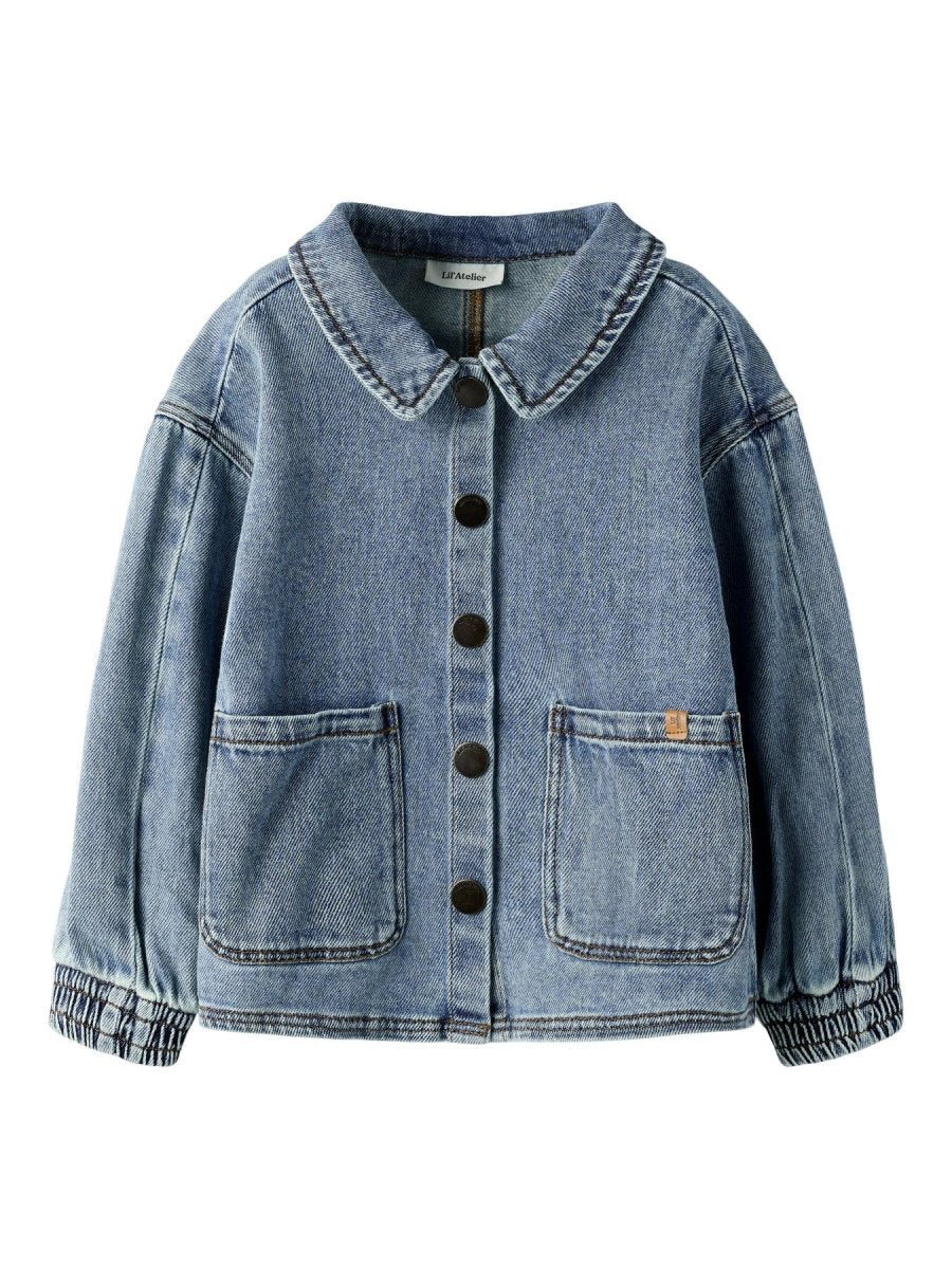 Lil' Atelier Mini KAROLE LS DENIM SHIRT - Medium Blue Denim | Torgunns Barneklær AS