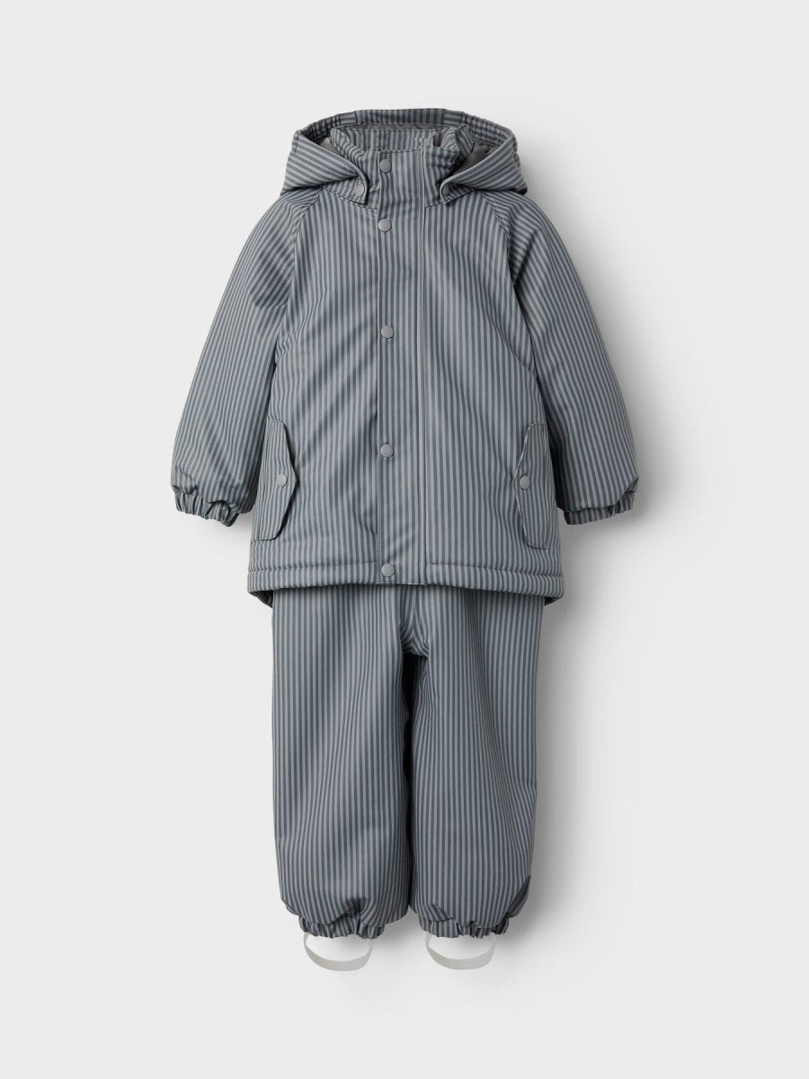 Lil' Atelier Mini LADRY10 Regnsett m/fôr - Ultimate Grey | Torgunns Barneklær AS