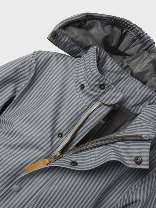 Lil' Atelier Mini LADRY10 Regnsett m/fôr - Ultimate Grey | Torgunns Barneklær AS