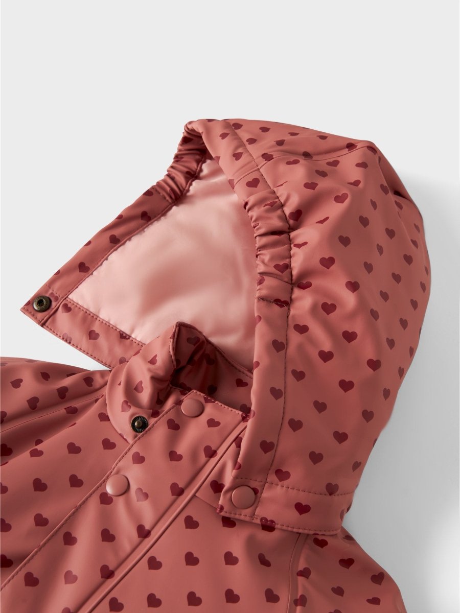 Lil' Atelier Mini LADRY10 Regnsett m/fôr - Withered Rose | HEARTS | Torgunns Barneklær AS
