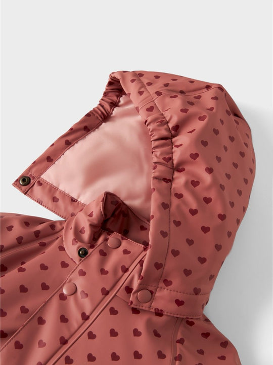 Lil' Atelier Mini LADRY10 Regnsett m/fôr - Withered Rose | HEARTS | Torgunns Barneklær AS