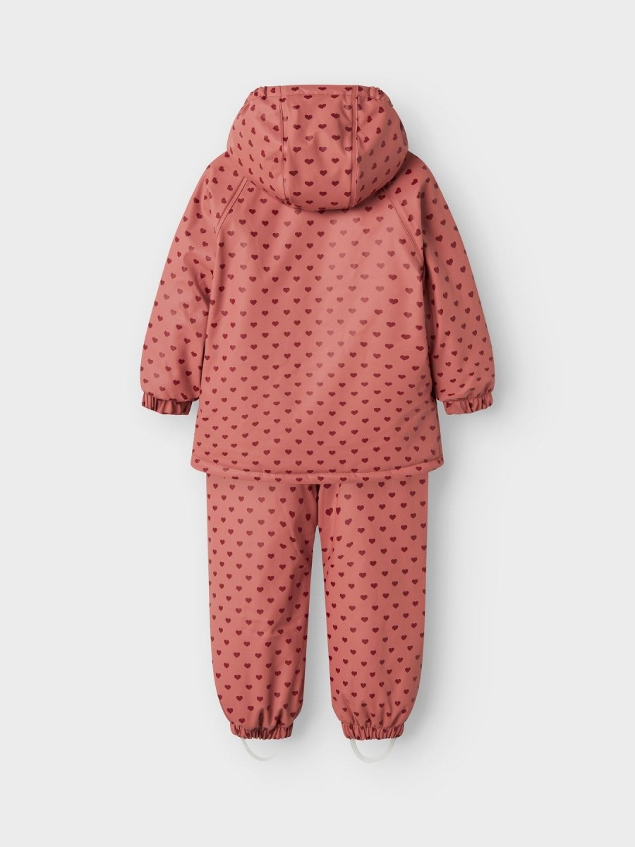 Lil' Atelier Mini LADRY10 Regnsett m/fôr - Withered Rose | HEARTS | Torgunns Barneklær AS